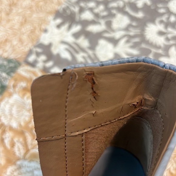 Gianni Bini Eviee Croco Metal Heel Western Country Booties Blue Size 5.5 - Picture 13 of 14